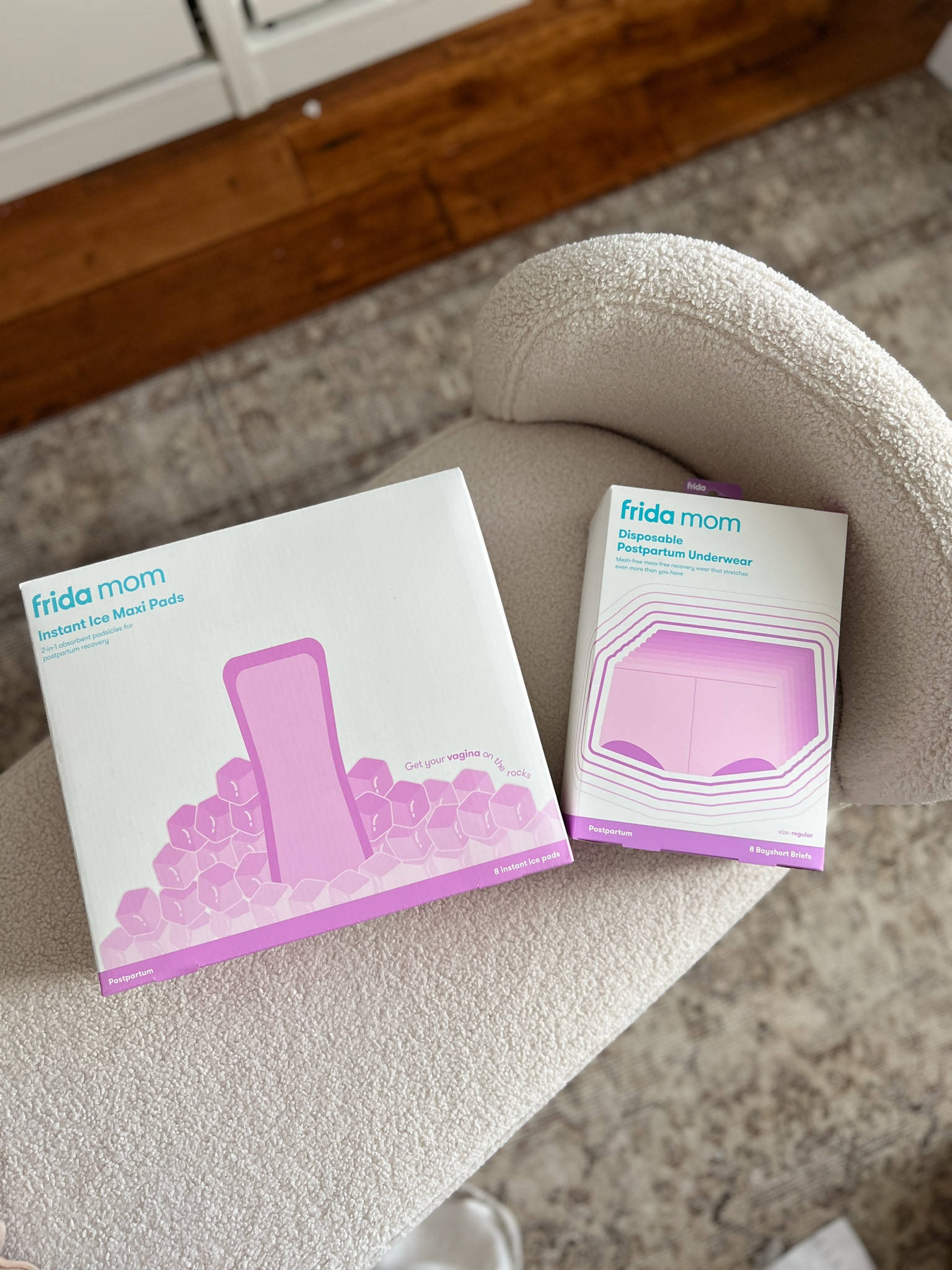 These were my two can’t live without post partum items! The instant ice pads were a life saver and so easy to use and just throw out when you’re done. I used these multiple times a day. The disposable underwear is so comfy - I used these for 4 weeks! I loved the boy short style. 

#LTKBump #LTKBaby