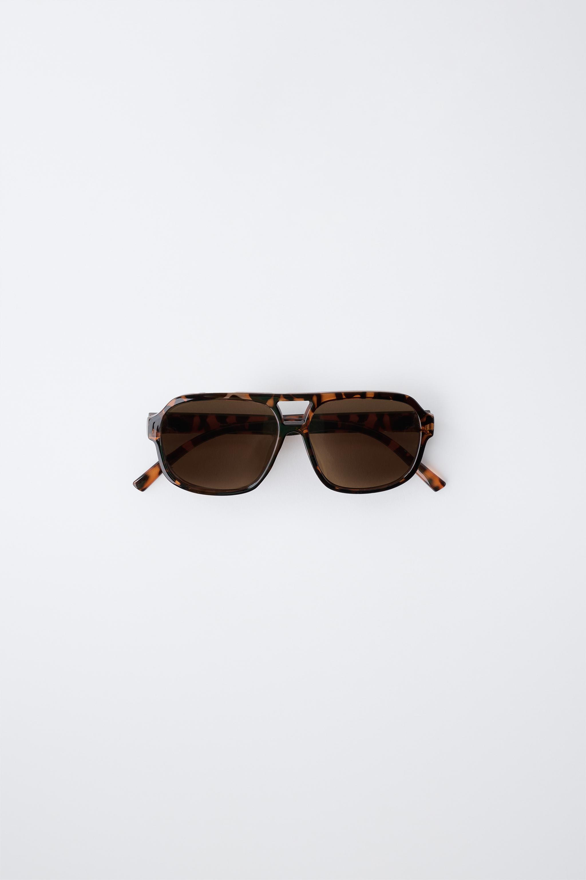 TORTOISESHELL-EFFECT AVIATOR SUNGLASSES | Zara DE