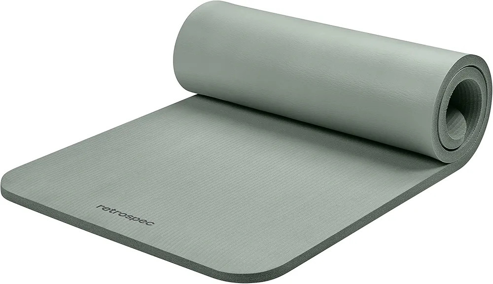 Retrospec Solana Yoga Mat 1" Thick With Nylon Carry Strap for Men & Women - Non Slip Exercise Mat... | Amazon (US)