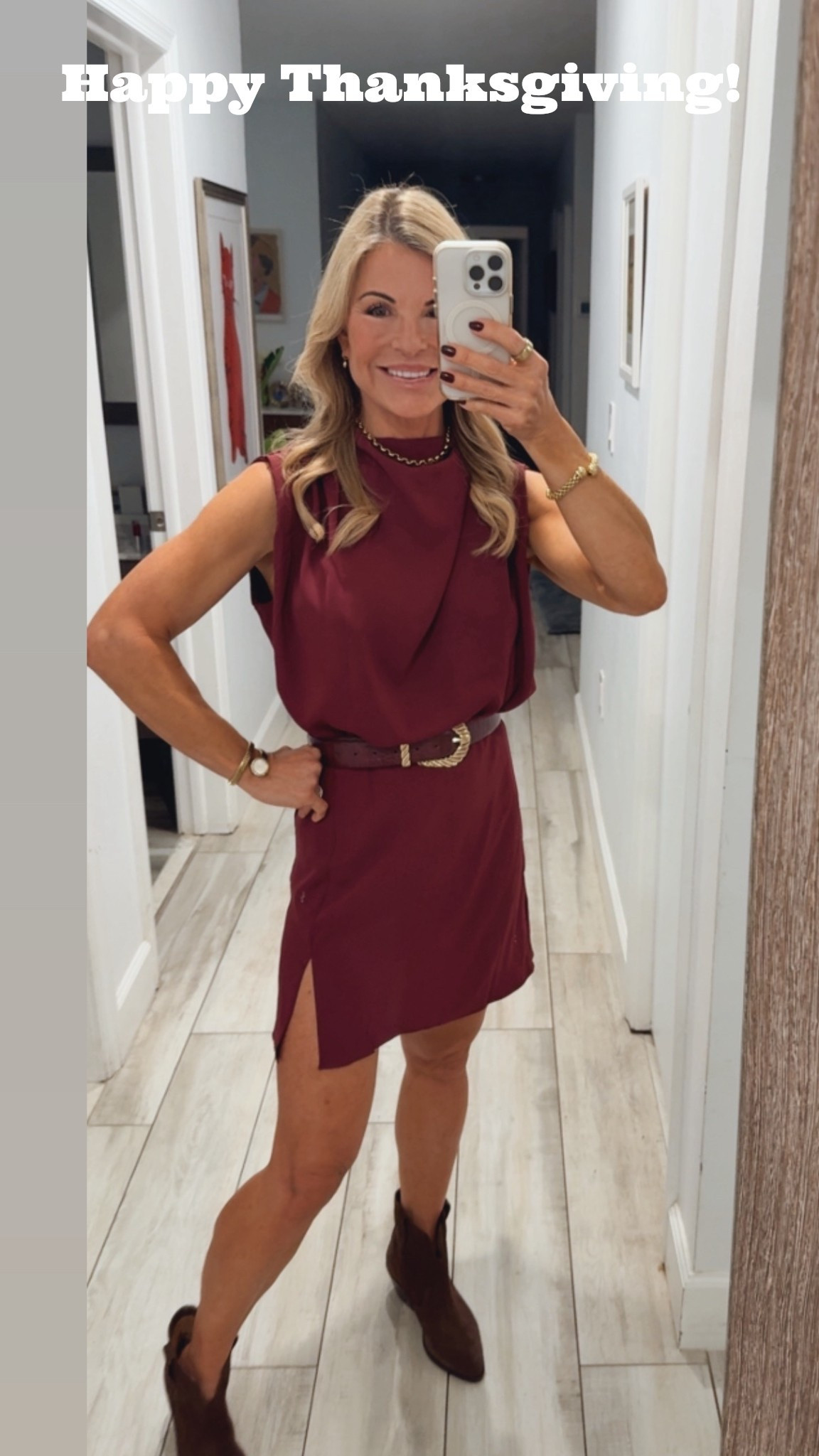 This is a great holiday outfit. I’m wearing. Small in the dress. Boots run true to size. Belt from  revolve. 

#LTKHoliday #LTKSeasonal