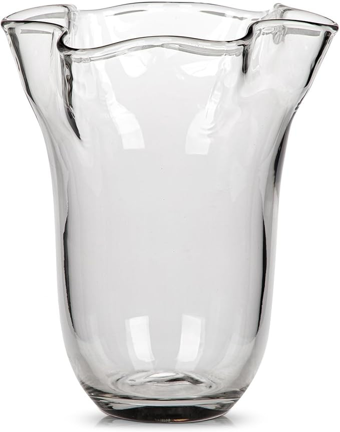 8 inch Clear Glass Vases Flower Vases for Centerpiece, Large Crystal Vases for Flowers Wide Mouth... | Amazon (US)