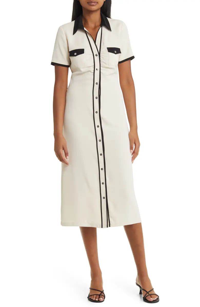 Short Sleeve Button-Up Shirtdress | Nordstrom