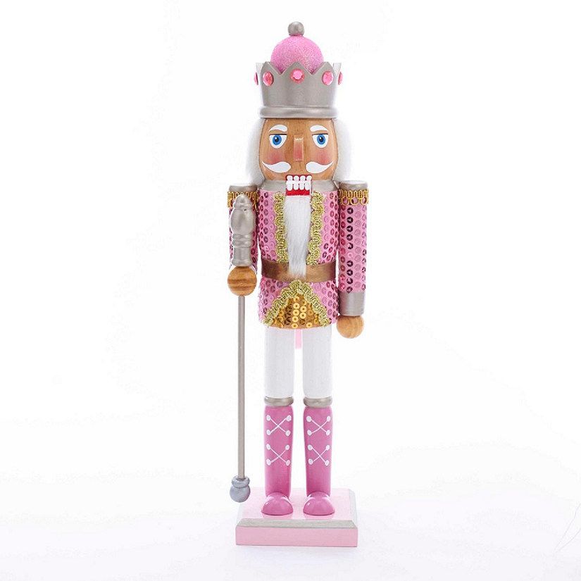 Wooden Pink King Christmas Nutcracker C5887 15 Inch New | Oriental Trading Company