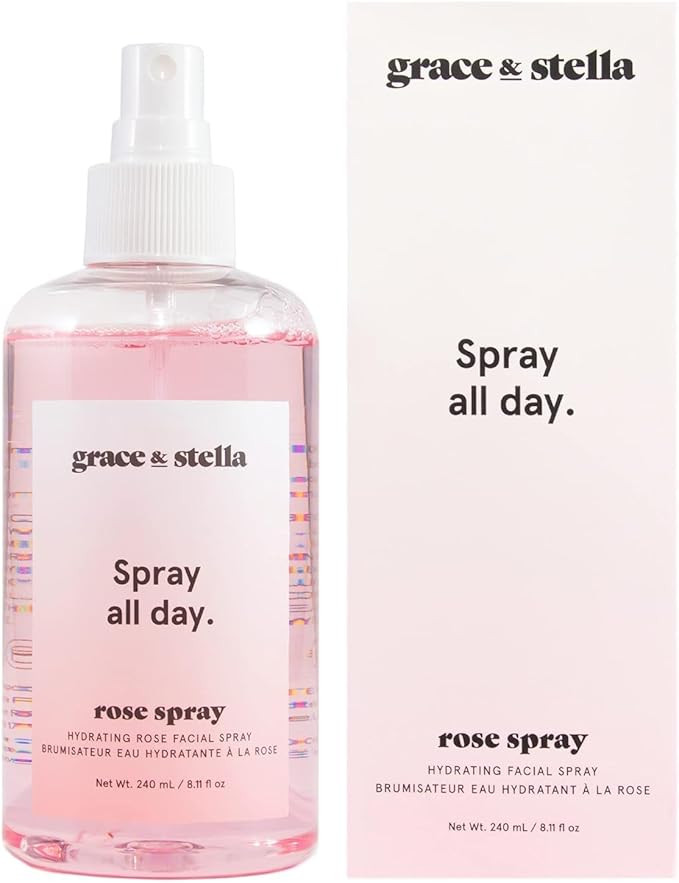 grace & stella Award Winning Rose Water Facial Spray (240ml) - Vegan - Rose Water Spray for Face ... | Amazon (US)
