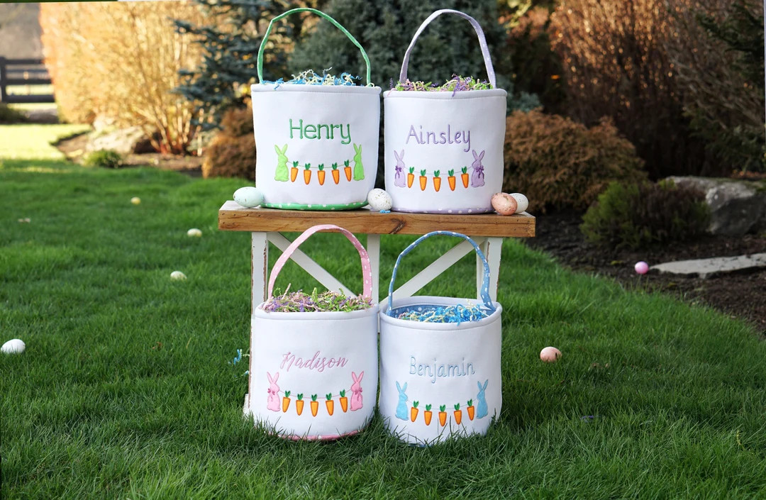 Easter Basket, Personalized Easter Basket, Monogram Easter Basket, Girls Basket, Boys Basket, Gir... | Etsy (US)