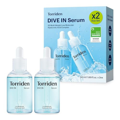 Torriden DIVE IN Hyaluronic Acid Serum 50ml(1.69 fl.oz.) * 2 (Pack of 2) | Deep Hydration to Get Glow Skin | Hyaluronic Acid, Panthenol, Allantoin | Korean Facial Serum | Amazon (US)