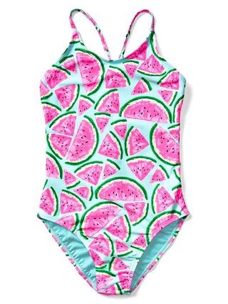 Gap Girls Watermelon Racerback Swim One Piece Size M Plus - Ballerina blue | Gap US