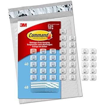 Command Light Clips, Mini, Clear, 45 clips, 54 strips, Indoor Use (CL806-45NA) | Amazon (US)