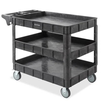 Utility Service Cart-3 Tiers, 2-5" 360° Wheels, 550lb. Capacity, 46x25 | Wayfair North America
