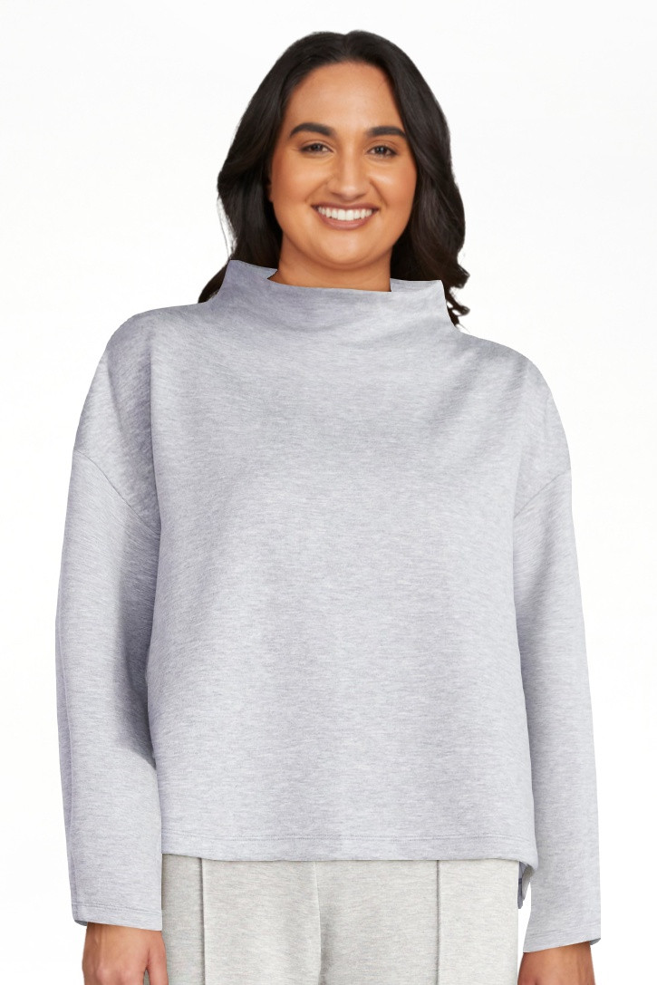 Scoop Women's New Scubaknit Zip Neck Top, Sizes XS-XXL | Walmart (US)