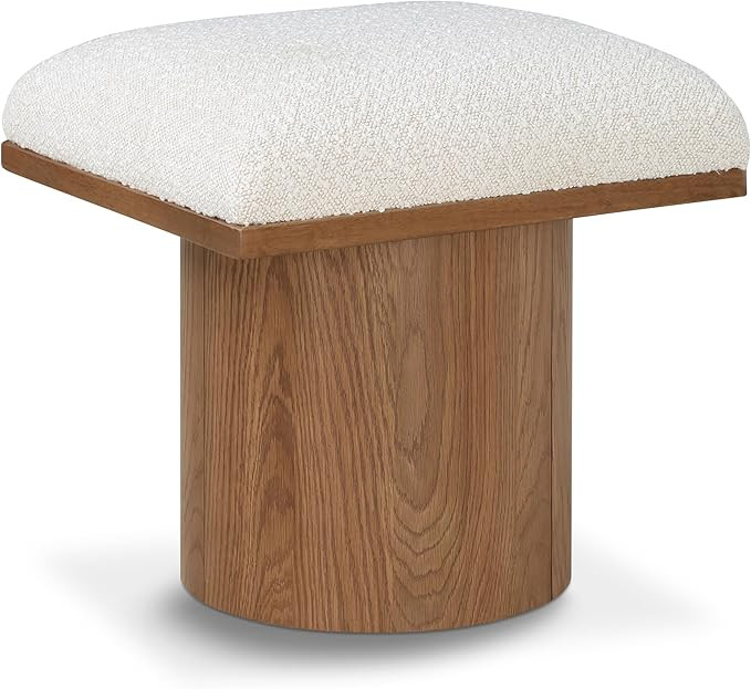 Meridian Furniture 467Cream-C Pavilion Collection Art Deco Bench/Stool with Rich Cream Boucle Fab... | Amazon (US)