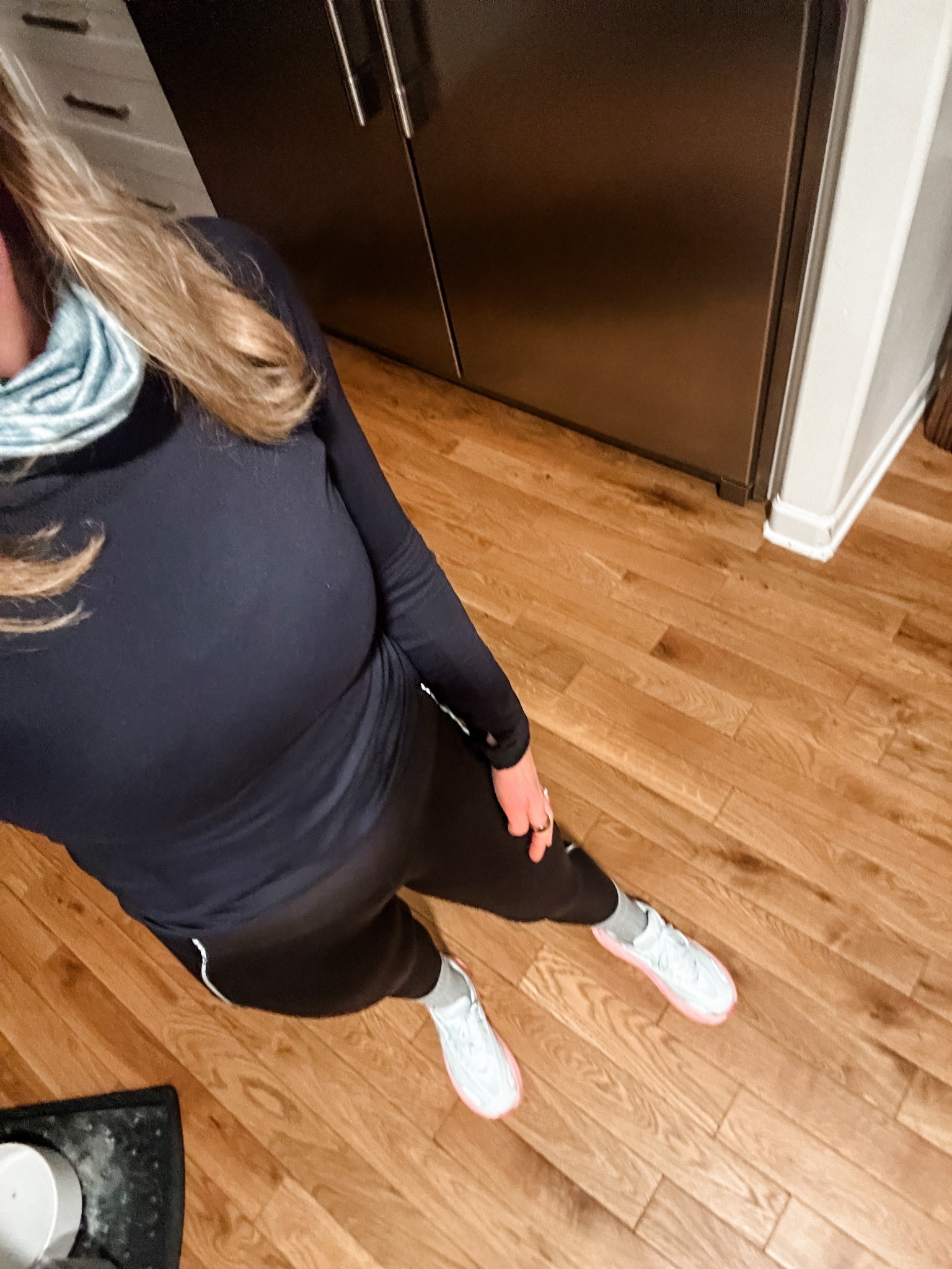 Early morning run with Scarlett, a neighbor, and some deer 🦌 my favorite cold weather running tights! I got the reflective stripe because safety running the the dark, and it’s cute 💁🏼‍♀️ 

#LTKfitnessgoals #LTKActive #LTKdayinmylife