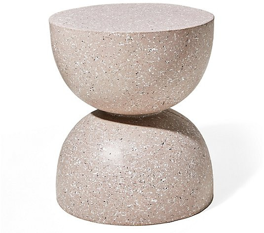 Glitzhome Terrazzo Garden Stool or Plant Standor Accent Table - QVC.com | QVC