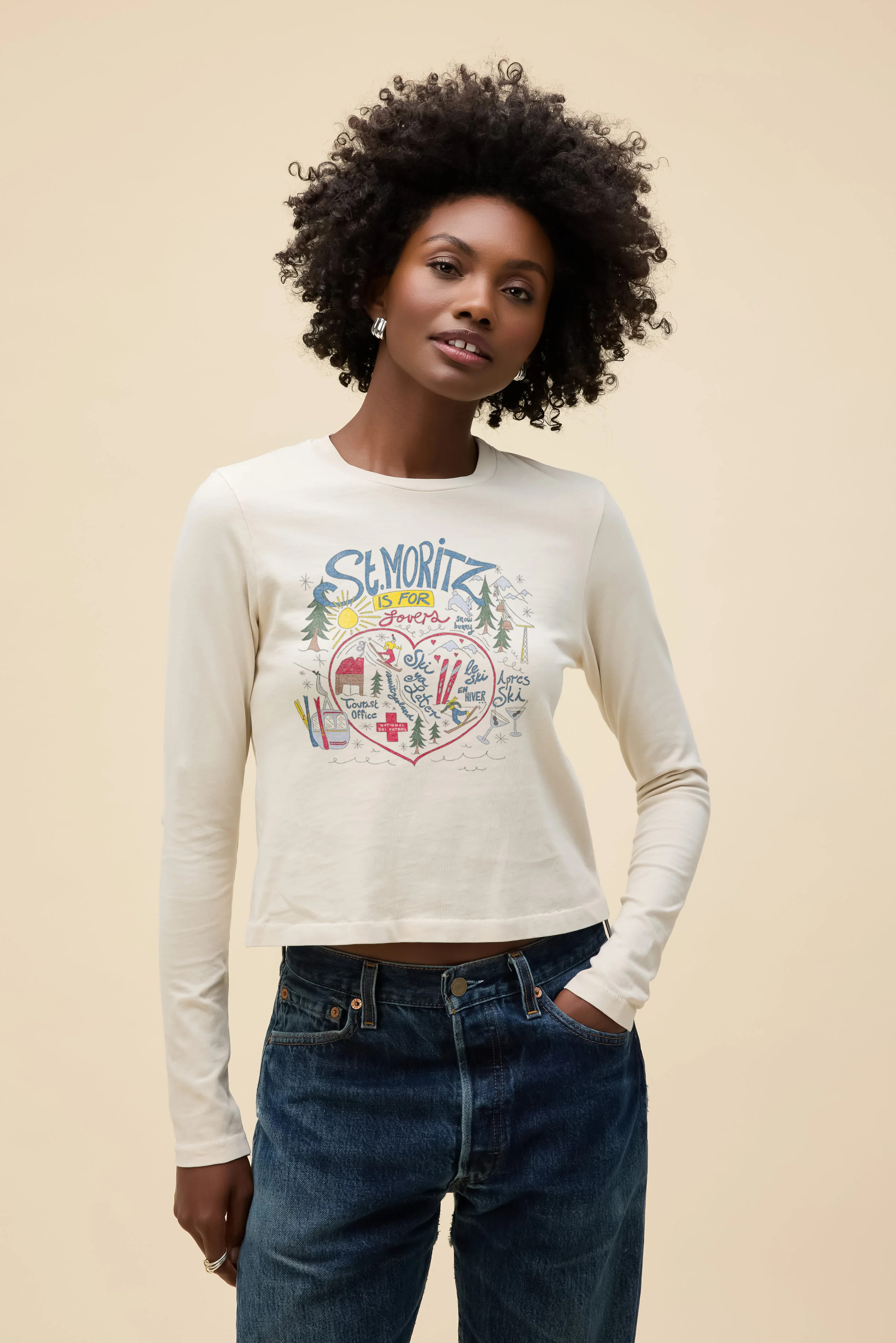 St. Moritz Is For Lovers Vintage Long Sleeve | Daydreamer