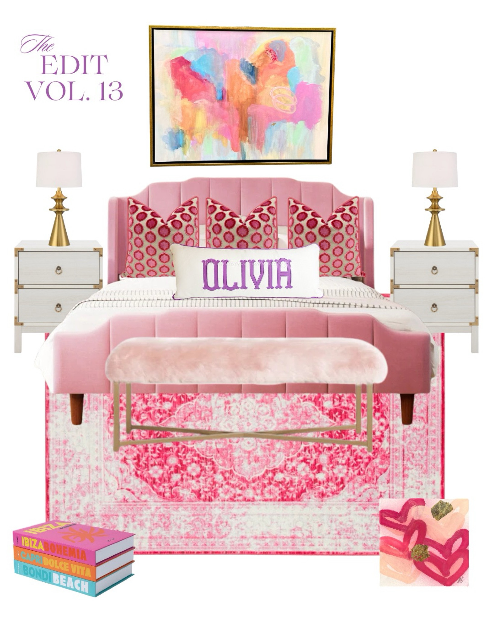 💕They say “Happy Girls” are the prettiest and that’s what The Edit. Vol 13 is ALL ABOUT!!👏🏻 Baleigh just ordered our “Happy Girls” canvas print horizontal in size 36x48  to go above her queen bed!! ⭐️She asked me to create a vision board for her room that had “hot pink and light pink” that ties together the painting!💓
I created two versions of a very happy room for her choose from, the first being lighter, and the second bringing the HOT PINK energy!!💃
⭐️I have linked these EXACT products on my LTK page @mkdeckerdesigns (link in bio) and our “Happy Girls” is available to custom order on Mkdeckerdesigns.com
✅Be sure to SAVE this post for future inspiration and follow for more home decor and room design ideas!!

#LTKFindsUnder100 #LTKFindsUnder50 #LTKHome