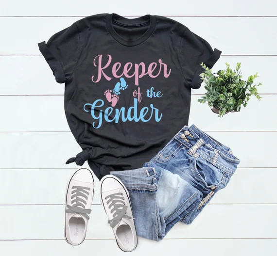 Gender Reveal Shirt - Keeper of the Gender Shirt - Gender Reveal Party Shirt - Gender Reveal Gift... | Etsy (US)
