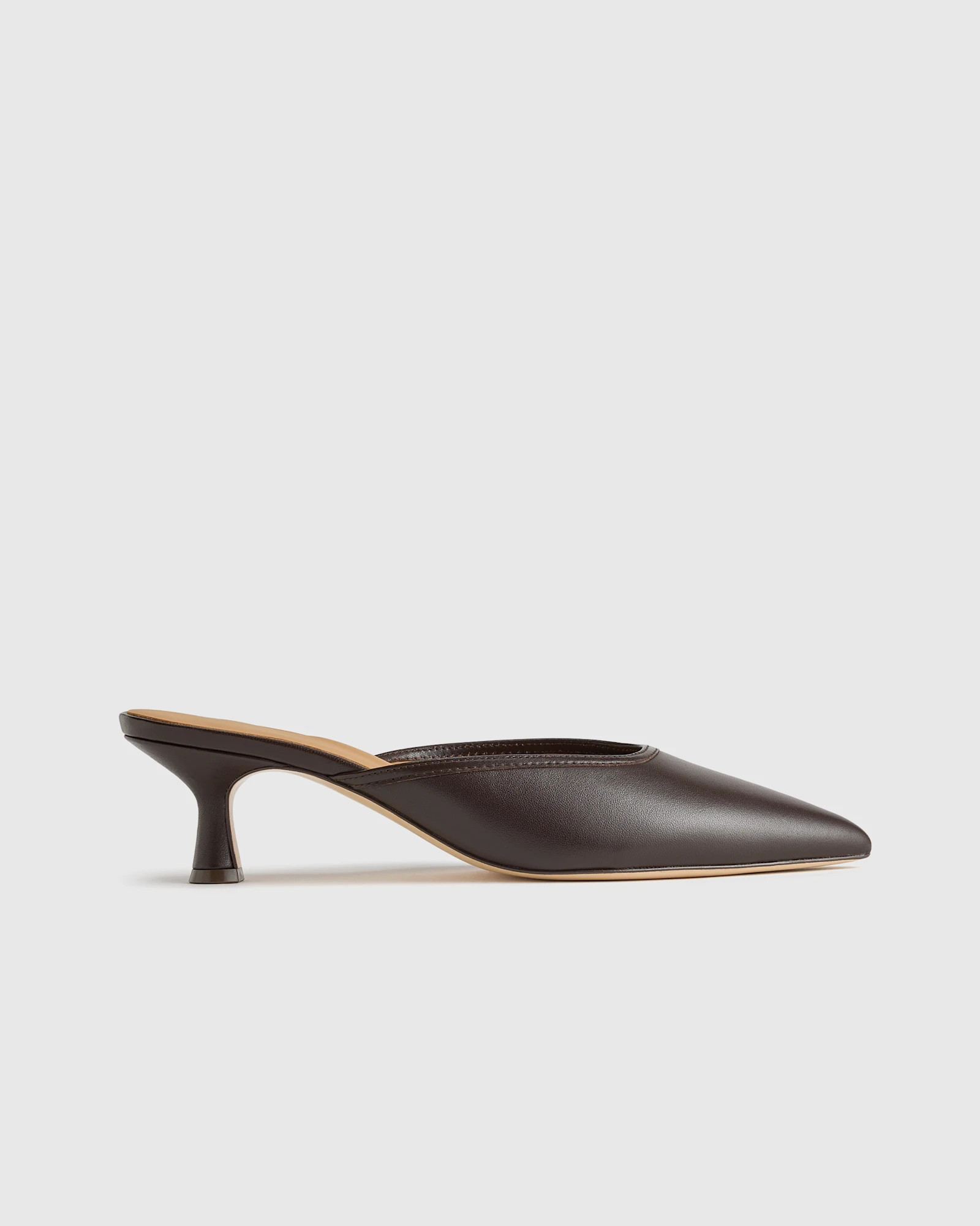 Italian Leather 55mm Kitten Heel Mule | Quince