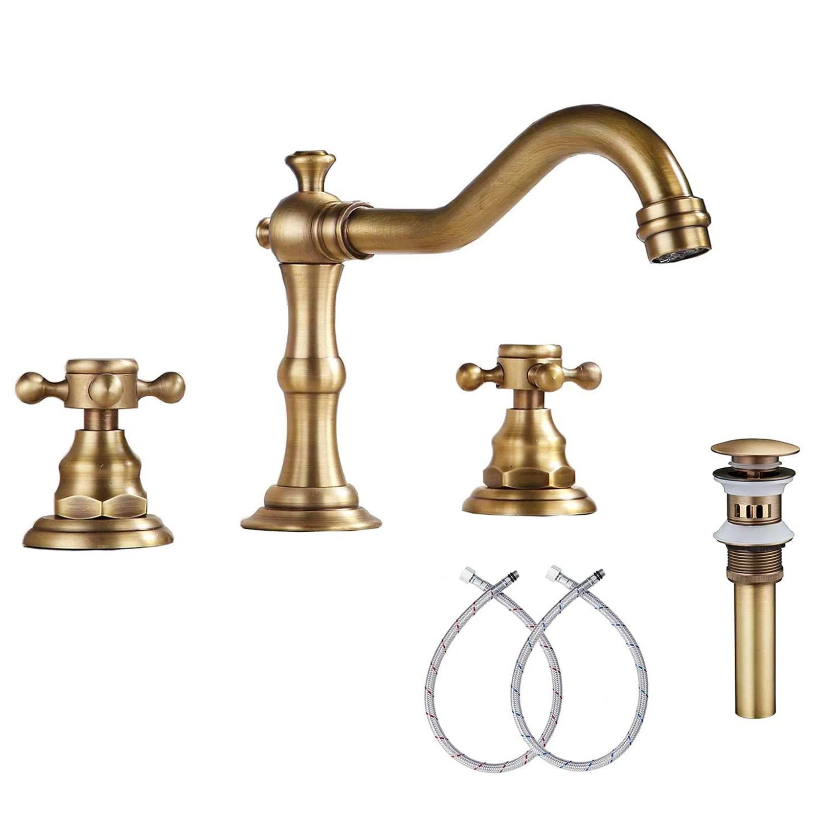 ‎P-16389-ati Widespread Bathroom Faucet with Drain Assembly | Wayfair North America