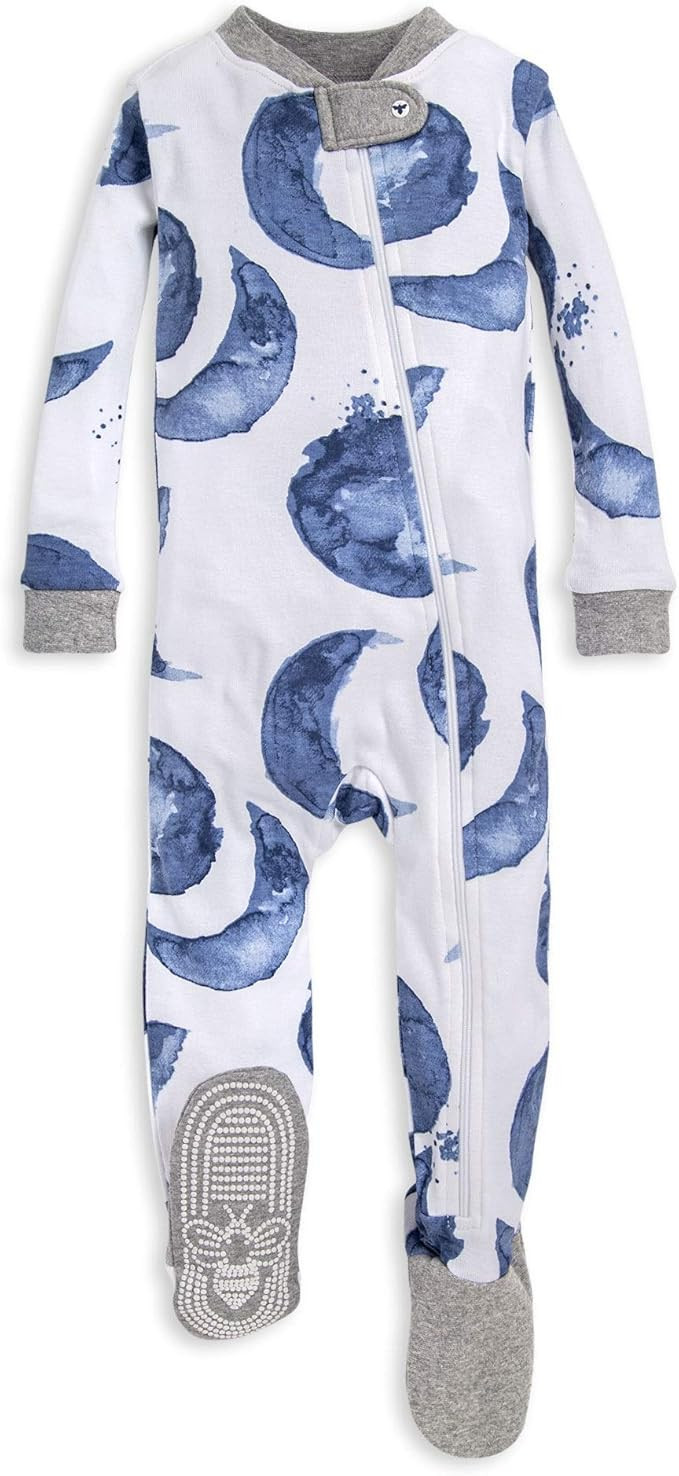 Burt's Bees Baby Baby Boys Sleeper Pajamas, Zip-Front Non-Slip Footie PJs, Organic Cotton | Amazon (US)
