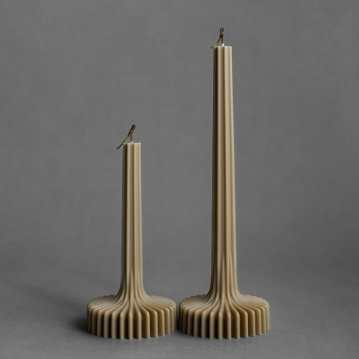 LAWA Set of 2 Vase Candle - Beautiful Handmade Pillar Unscented Soy Wax Elegant Aesthetic Candle ... | Amazon (US)