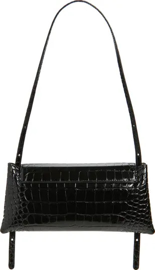 Ree Projects Elieze Croc Embossed Patent Leather Clutch | Nordstrom | Nordstrom