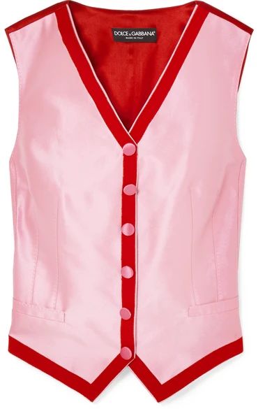 Dolce & Gabbana - Two-tone Faille Vest - Pink | NET-A-PORTER (US)