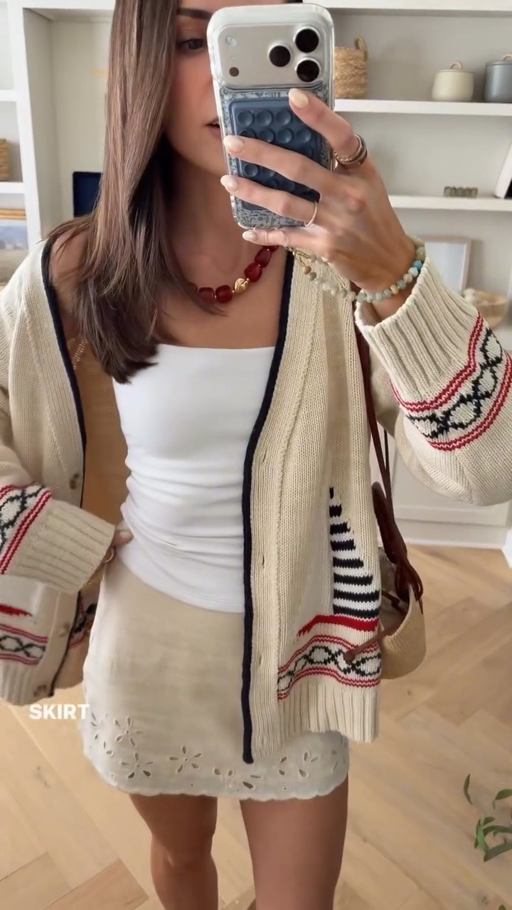 On sale + extra 15% off with code AFSUMMER 
Cardi: sized up 1 (M)
Bra free cami: tts (S)
Linen skort/skirt: tts, size down if between (XS)
Gold sandals: tts

#LTKSaleAlert #LTKootd #LTKSeasonal