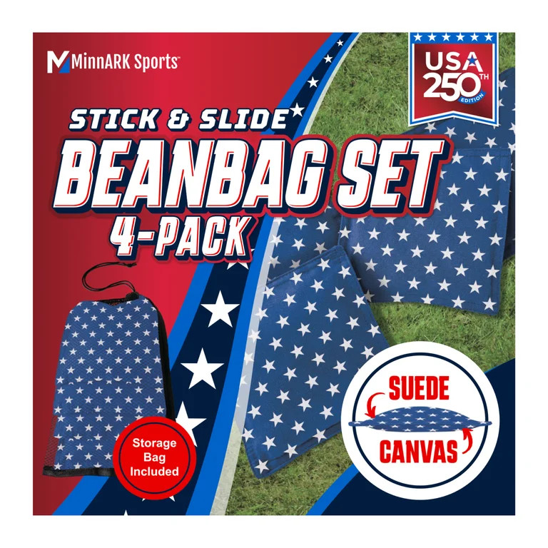 Stick & Slide Beanbags, Star Print, 4-Pack, for Ages 3 and up, by MinnARK | Walmart (US)
