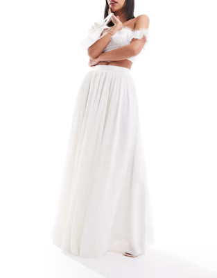 YAS Bridal tuelle maxi skirt in white - WHITE | ASOS (Global)