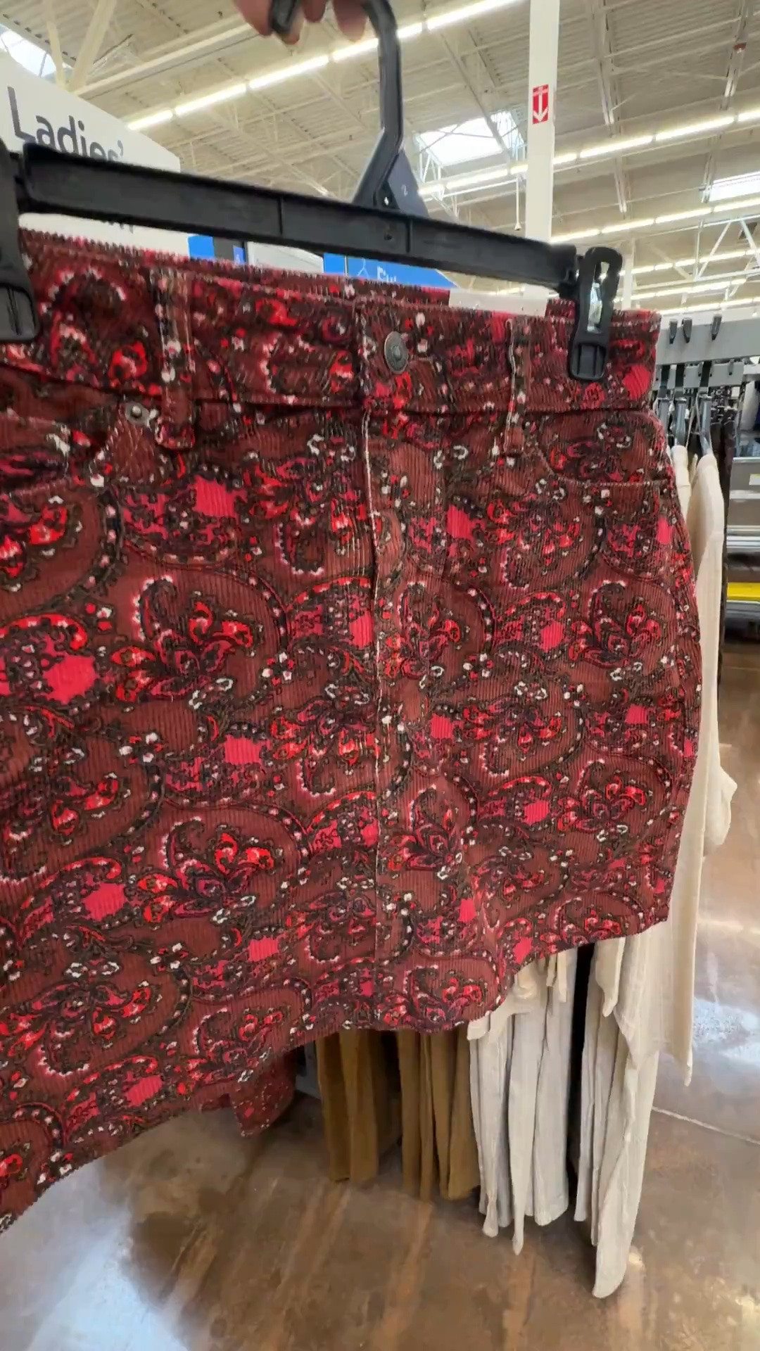 Corduroy mini skirt