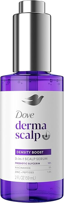 Dove Derma Scalp Density Boost 3-in-1 Scalp Serum 1 ct with Prebiotic Glycerin, Zinc + Peptides, ... | Amazon (US)