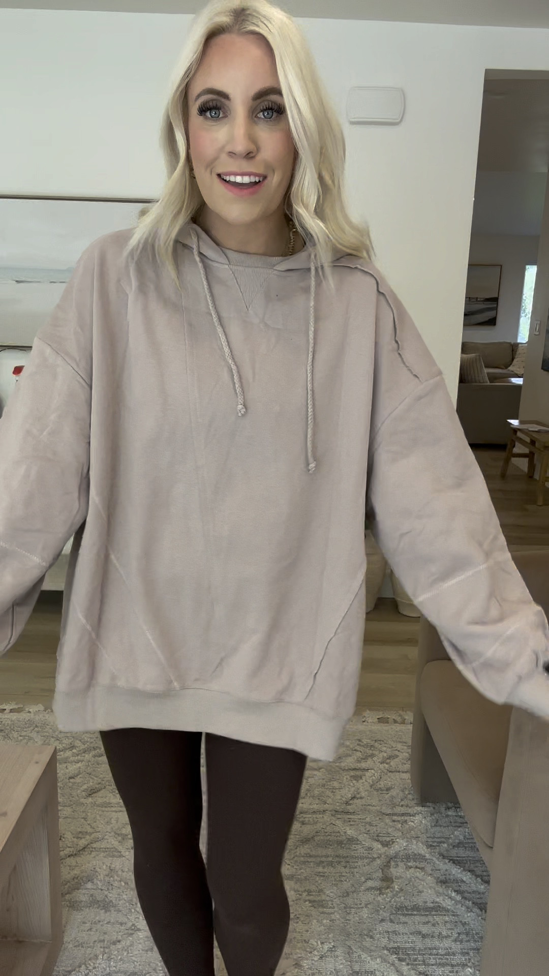 Amazon sweatshirt! Size L. Color is dark brown! Also these leggings are amazing 

#LTKsalealert #LTKfindsunder50 #LTKSale