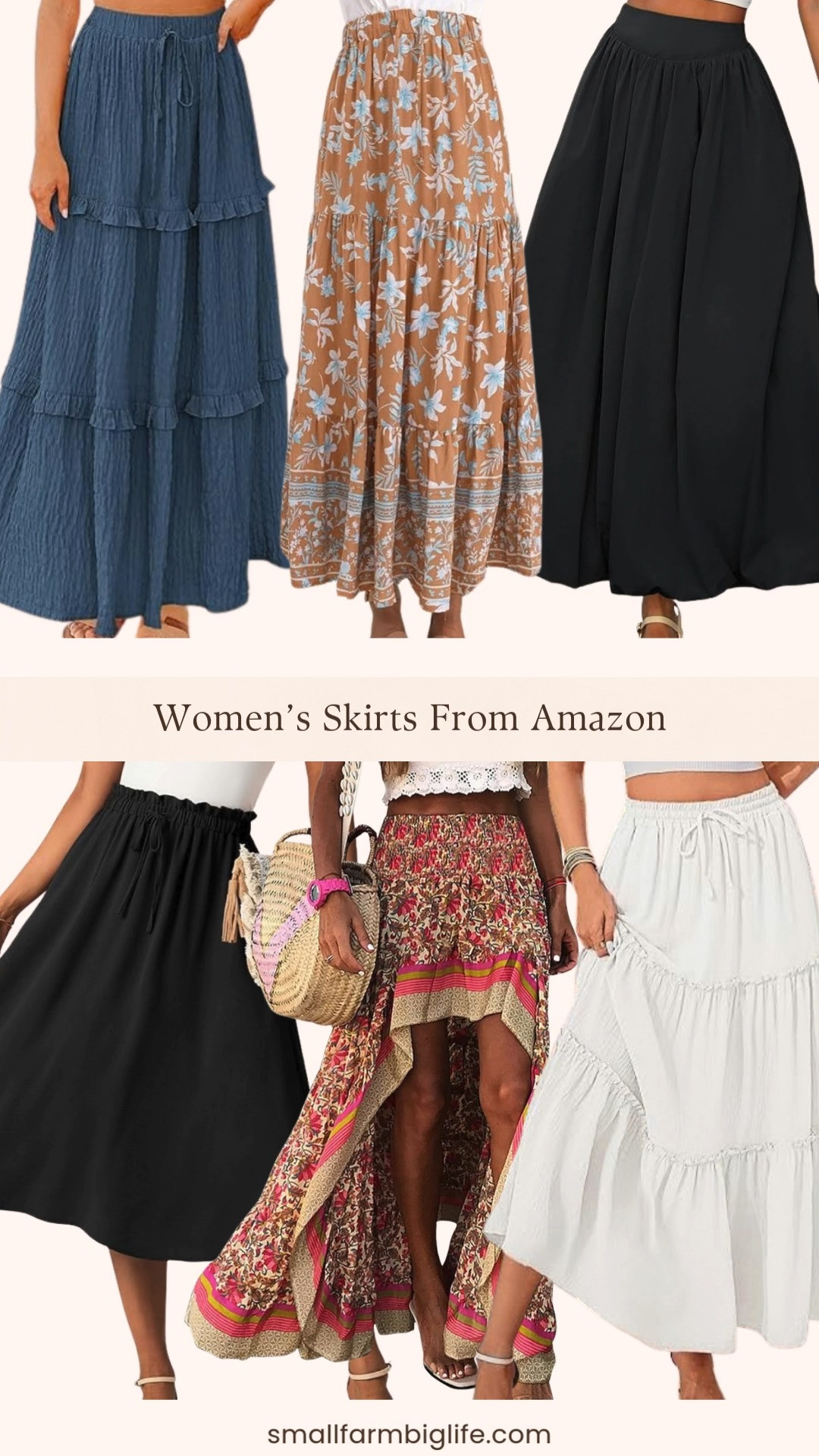 These women’s skirts from Amazon are some of my favorite easy pieces for spring and summer. I love the mix of flowy maxi skirts, tiered skirts, and simple black skirts that you can dress up or keep casual with a tee or tank. They’re comfortable, flattering, and perfect for everyday outfits, travel, or warm weather days. 

 #LTKgrwm #LTKootd #LTKOver40