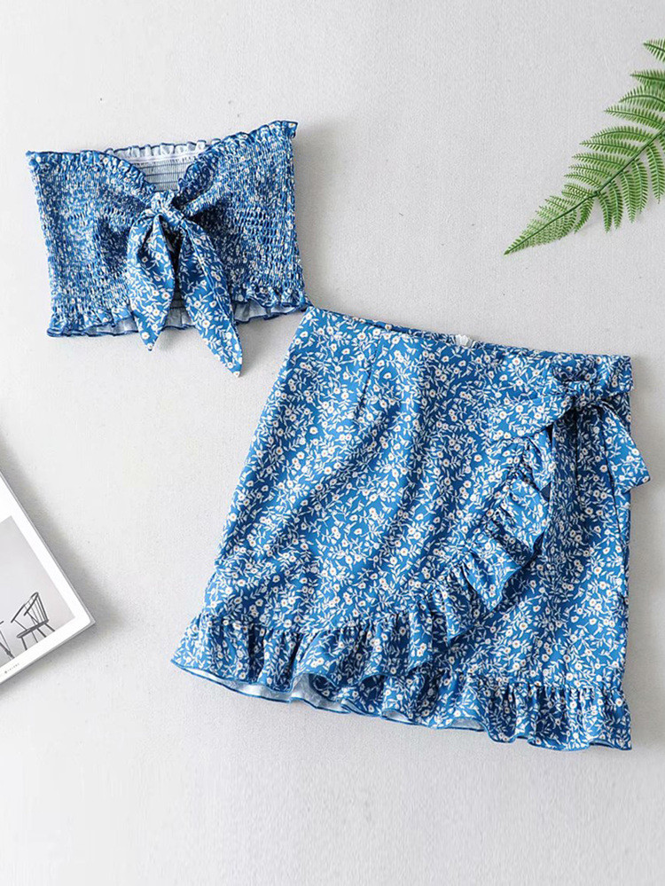 Ditsy Floral Tube Top & Mini Skirt Set | SHEIN