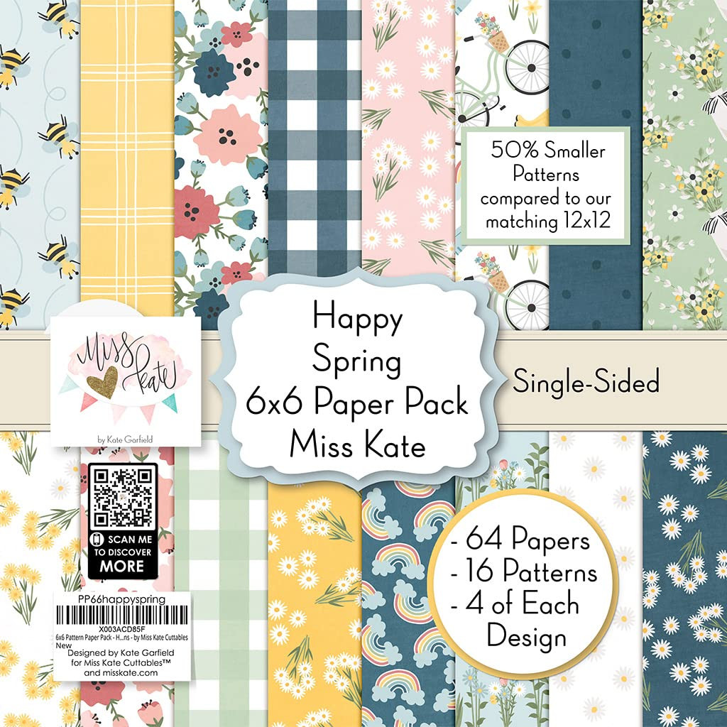 6x6 Pattern Paper Pack - Happy Spring - for Easter Scrapbook Premium Specialty Paper Single-Sided... | Amazon (US)
