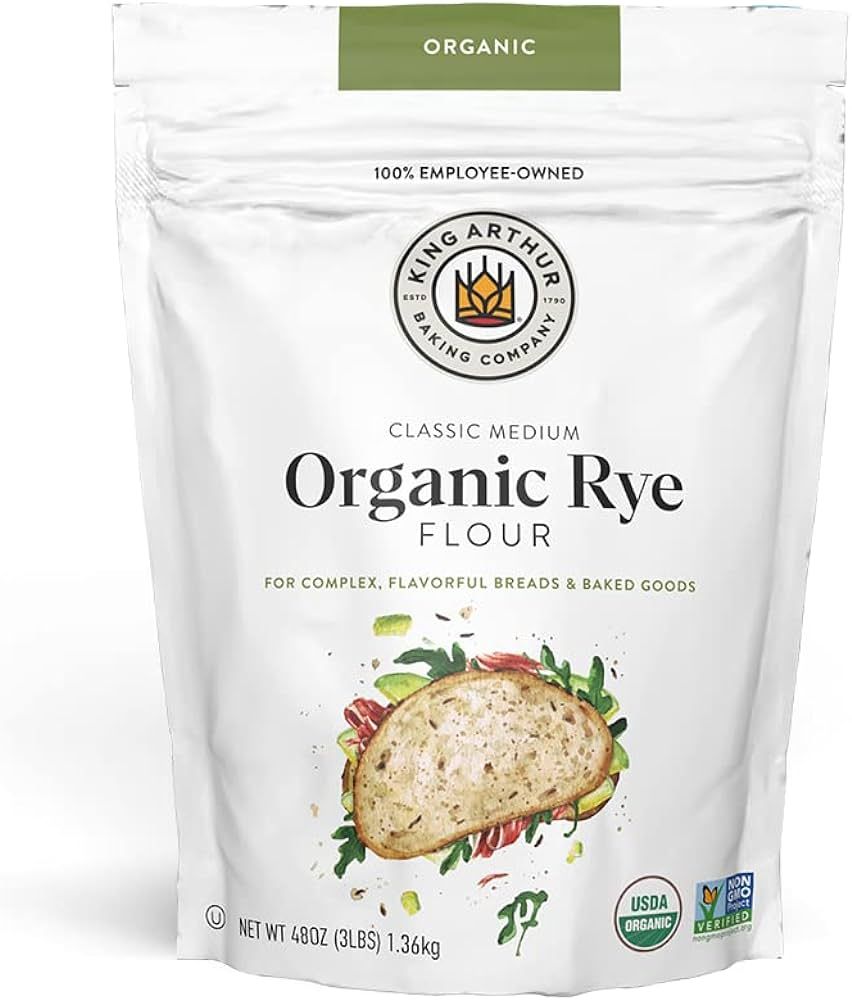 King Arthur Flour Organic Medium Rye Flour for Complex Flavorful Breads & Baked Goods, 100% Organ... | Amazon (US)