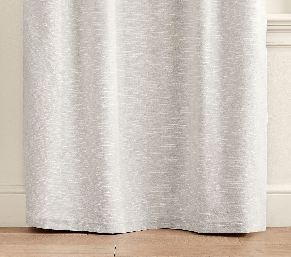 Evelyn Linen Blackout Curtain | Pottery Barn Kids