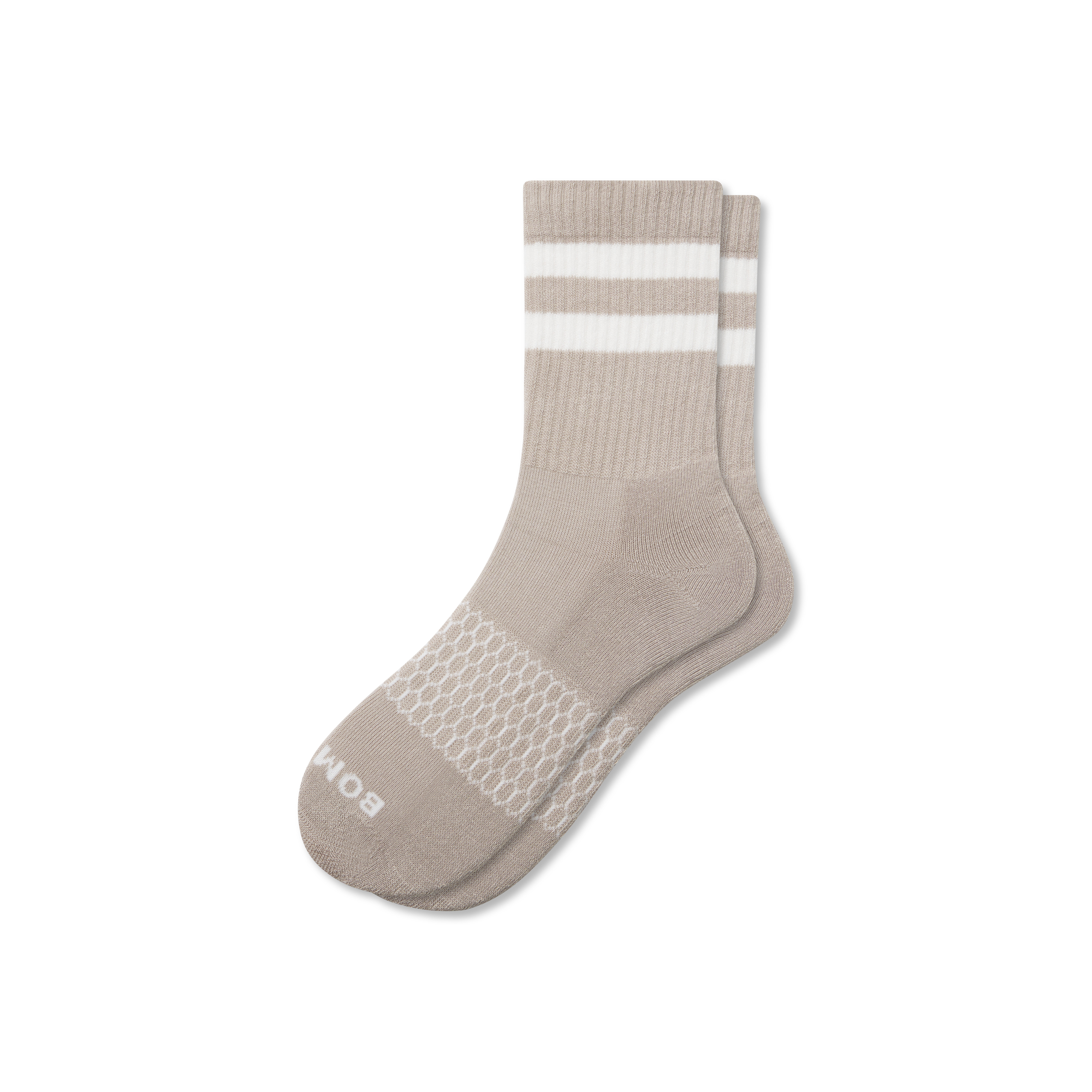 Men's Vintage Stripes Half Calf Socks - Natural - Large - Cotton Blend - Bombas | Bombas