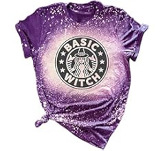 LANMERTREE Funny Halloween T Shirt Women Basic Witch Hocus Pocus Graphic Tees Shirt Teen Girls Ha... | Amazon (US)
