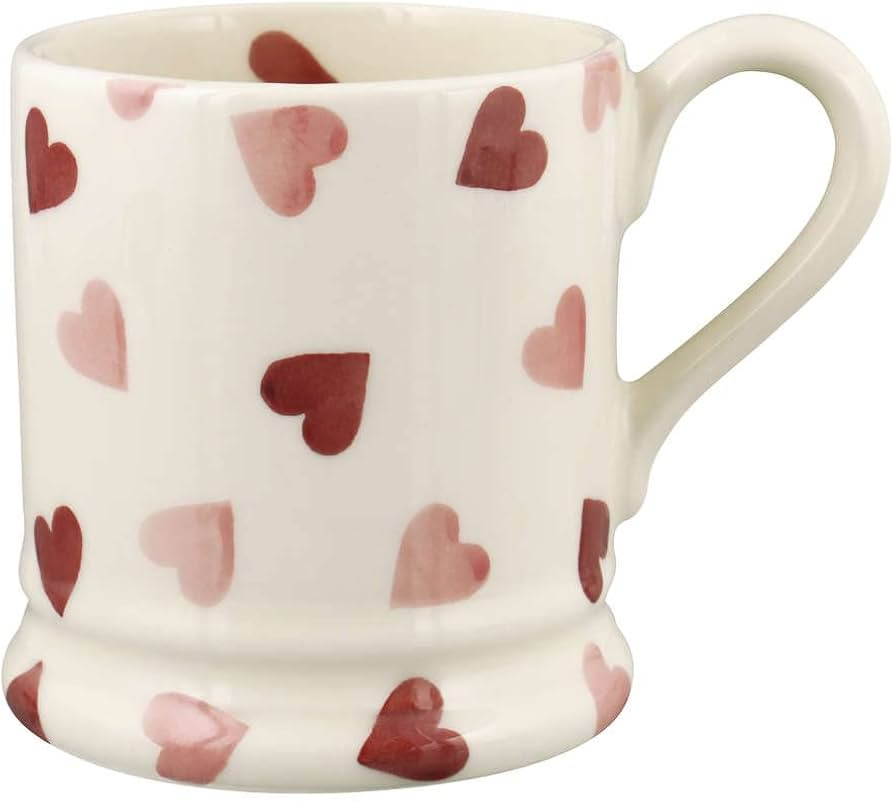 Emma Bridgewater Handmade Ceramic Pink Hearts Love Gift Half-Pint Coffee and Tea Mug | Amazon (US)