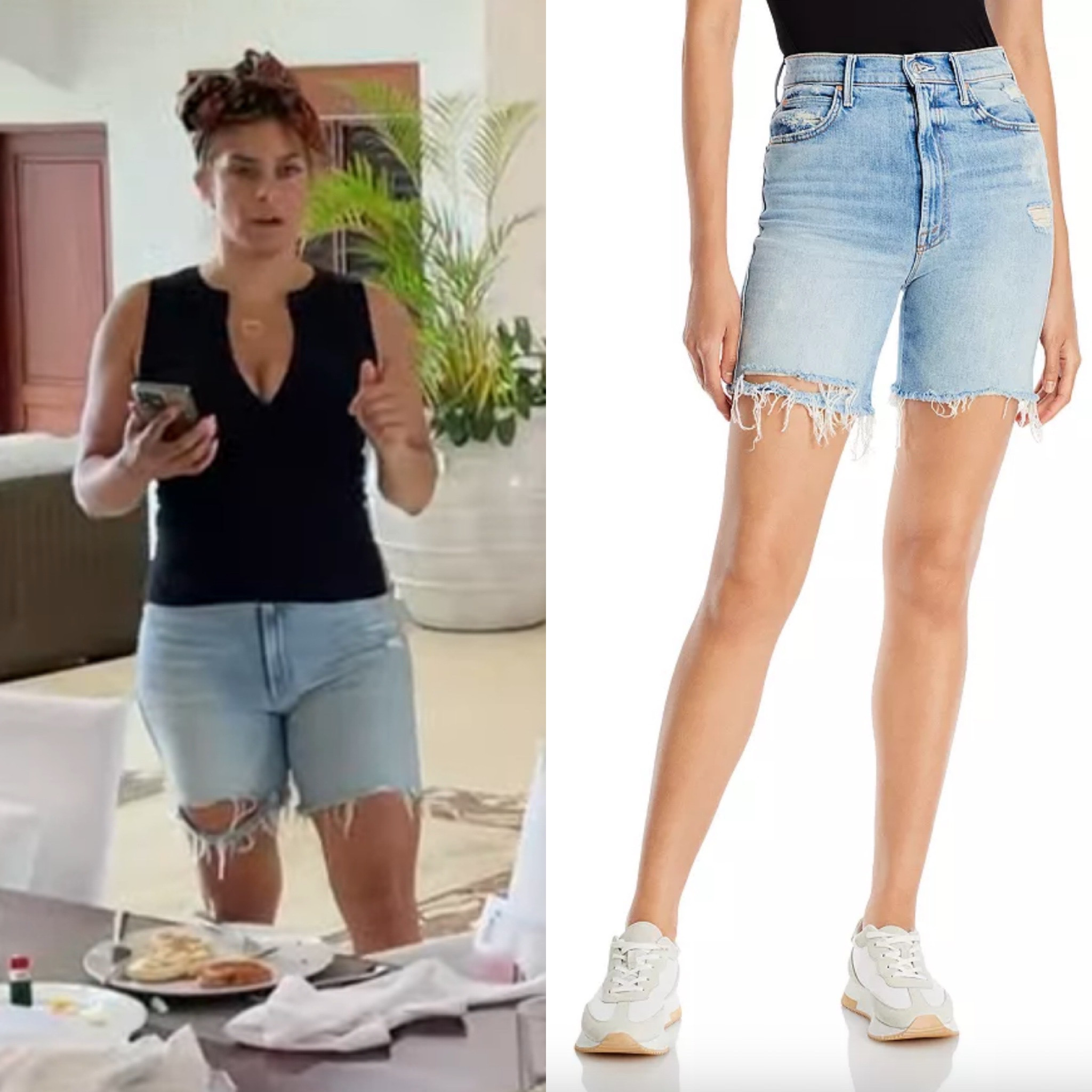 Robyn Dixon’s Distressed Denim Shorts 