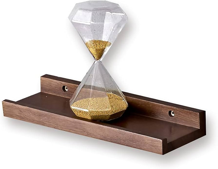 12 Inch Floating Shelves Wall Mounted, Rustic Wall Shelves for Decor and Storage, Solid Walnut Wo... | Amazon (US)