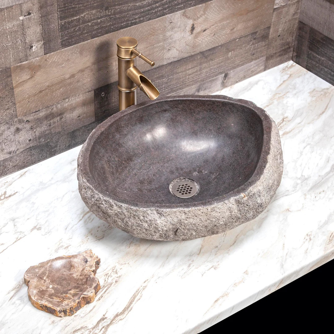 River Stone Vessel Sink - Etsy | Etsy (US)