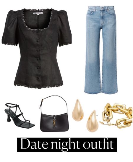 Black top
Jeans
YSL bag

Summer outfit 
Summer dress 
Vacation outfit
Date night outfit
Spring outfit
#Itkseasonal
#Itkover40
#Itku

#LTKShoeCrush #LTKItBag