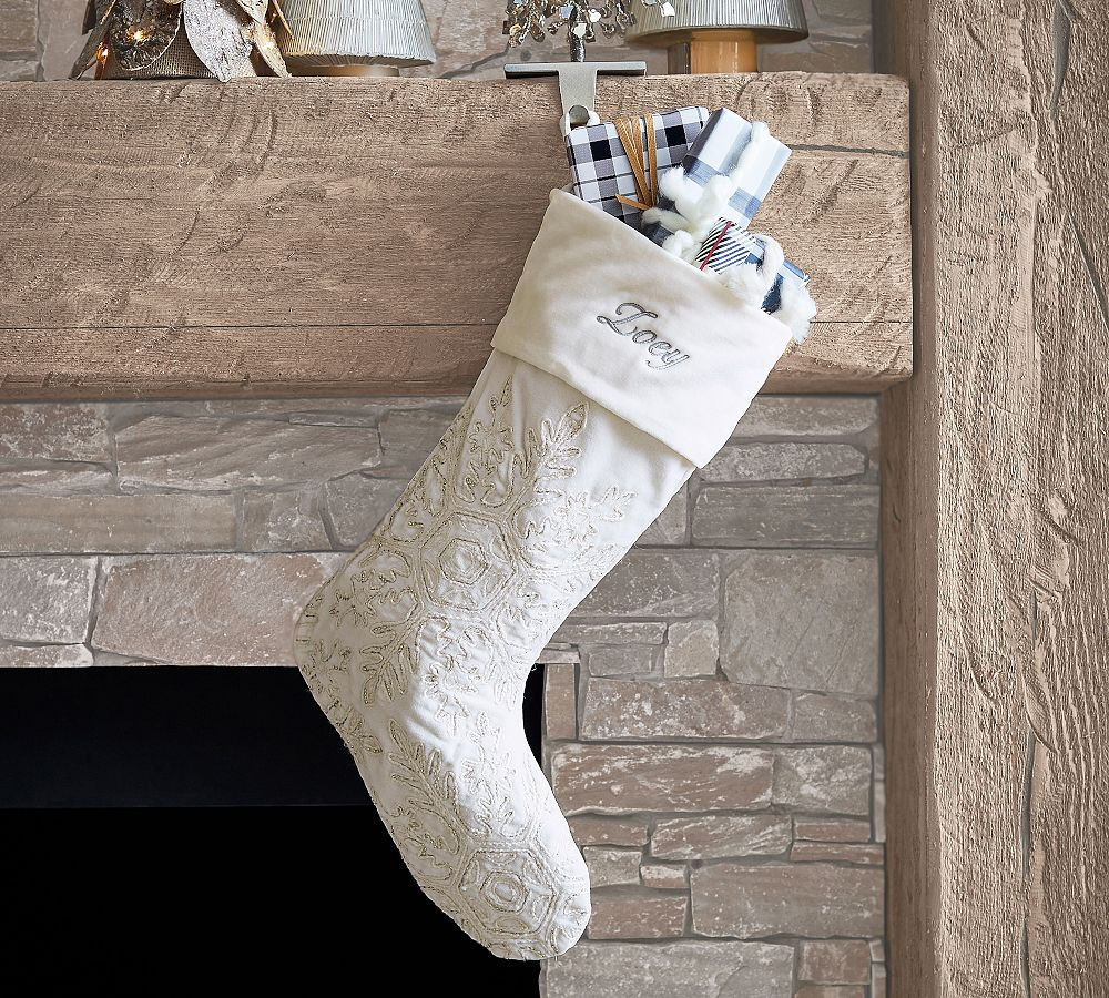 Embellished Velvet Stockings | Pottery Barn (US)