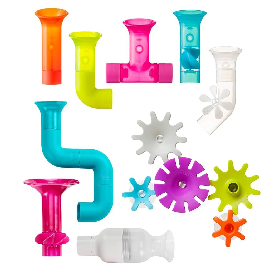 Boon Bundle Baby and Toddler Bath Toys - Includes Boon Pipes, Cogs, and Tubes Bathtub Toys - Todd... | Amazon (US)