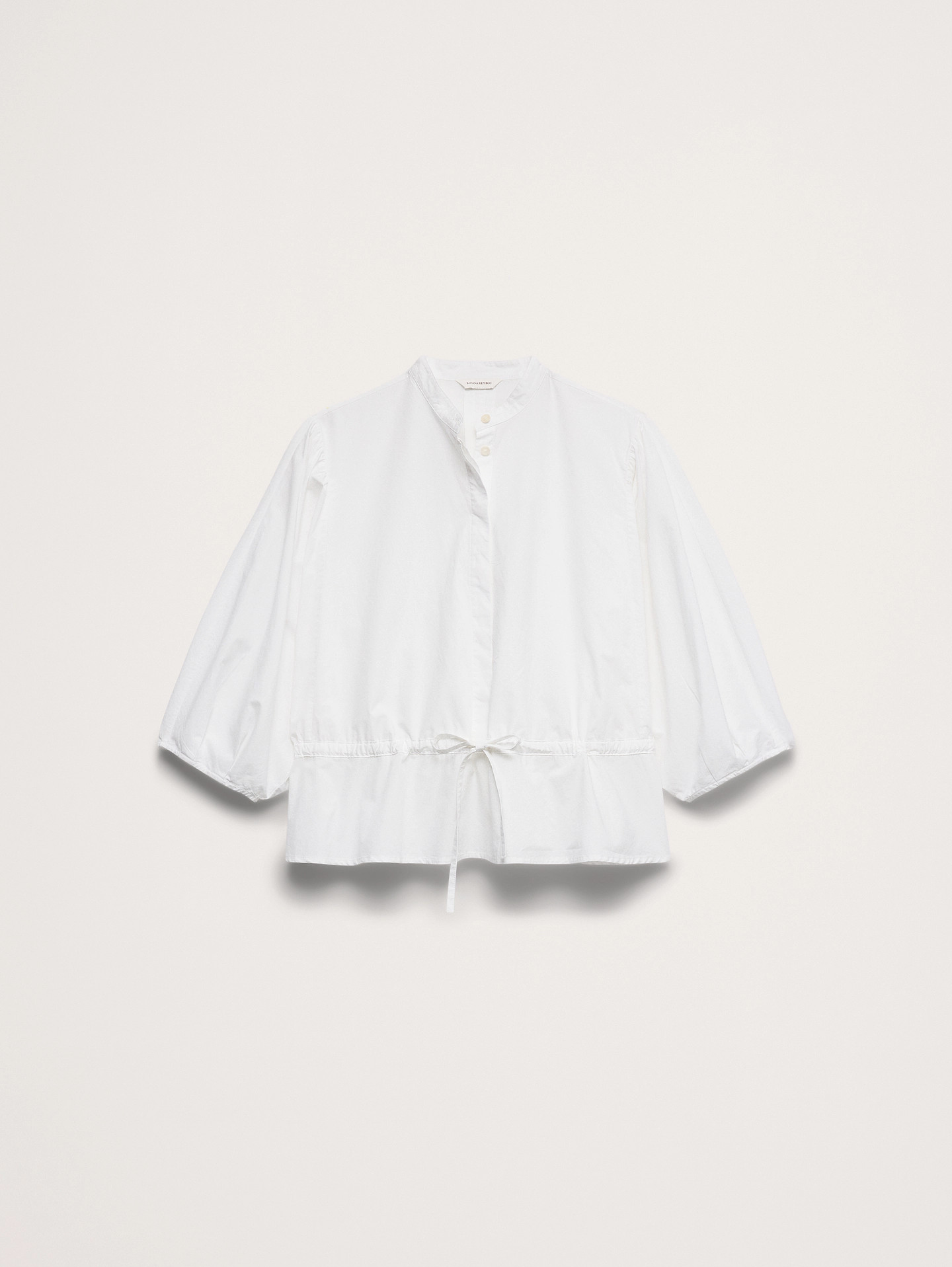 Cotton Poplin Tie-Waist Top | Banana Republic (US)