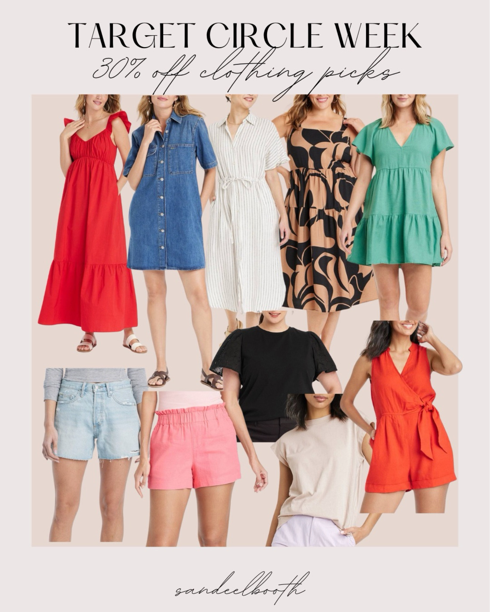 Target circle week! 30% off clothing picks 🫶🏻

Target finds - Summer dresses - Mom outfits - Tops - Summer shorts - Romper - Comfy dress - Outfit inspo - Summer vacation look - Target sale - Casual outfit ideas 

#LTKSaleAlert #LTKStyleTip #LTKSummerSales