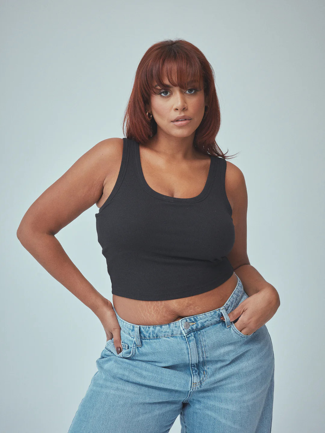 Bamboo Scoop Neck Brami Tank (Crop) | Klassy