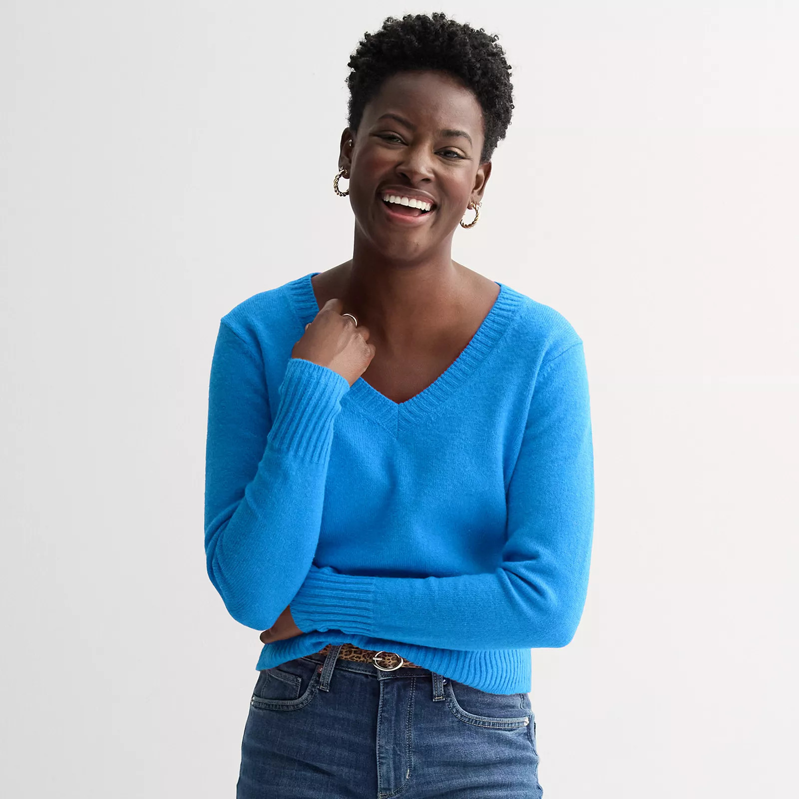 Women's Sonoma Goods For Life® Lightweight V-Neck Sweater, Size: XS, Sheer Heaven | Kohl's